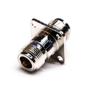 N Type Adapter Jack to Jack Straight Flange Mount