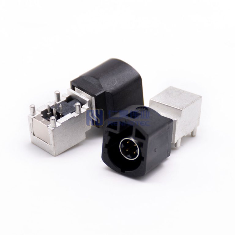 HSD 4 Pin R/A Plug Panel Mount Connector | Renhotec
