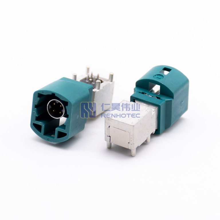 HSD 4 Pin R/A Plug Panel Mount Connector | Renhotec