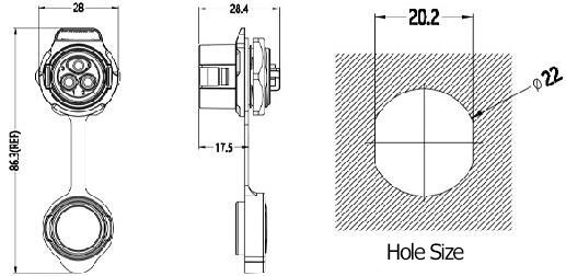 LP-20 Bulkhead Socket Size