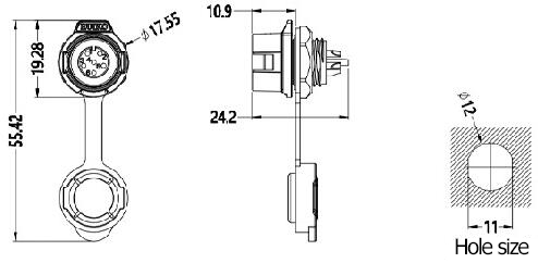 LP12 Socket Size