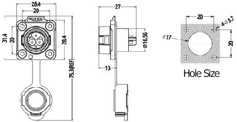 LP16 Flange Socket Size