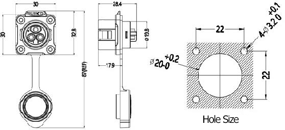 LP20 Flange Socket Size