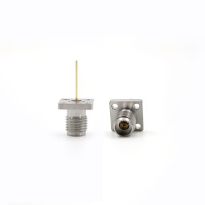 Renhotec 2.92mm Female Flange Mount RF Connector Stainle Stainless Steel