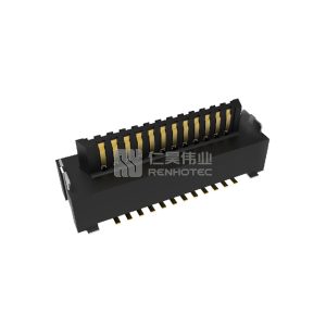 3.72mm Height Plug Board to Board Connector with Post and Reinforcing Metal Fitting - RH-3640-PXXX-037XXR01
