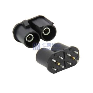 Fakra Twin Male Through Hole Automotive Navigation Connector