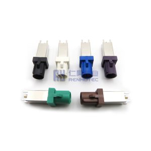 Fakra Board End Straight Male Automotive HD Signal Connector Long Body GMSL Compatible