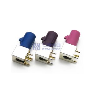 Fakra Connector Right Angle Male Through Hole