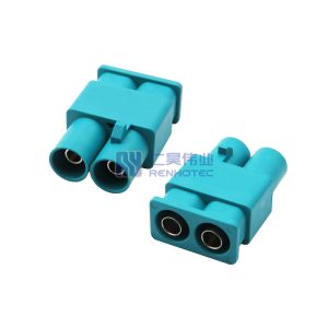 Fakra Twin Male Connector Short Body Cable Mount Crimp GMSL Compatible
