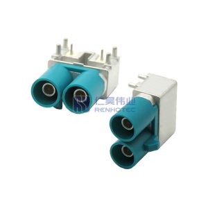 Fakra Connector Male Twin Through Hole GMSL Compatible