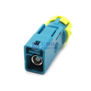 Waterproof Fakra Connecteor Fmale Z-Type Aqua Blue with Waterproof Ring GMSL Compatible