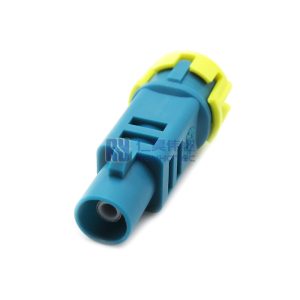 Waterproof Fakra Connector Male Z-Type Aqua Blue with Waterproof Ring GMSL Compatible