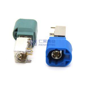 HSD Connector 4Pin Right Angle Male PCB Mount Through Hole for GMSL Video Link