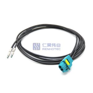 Mini Fakra Female 2-in-1 Side-Plug Flat Connection Cable for GMSL2