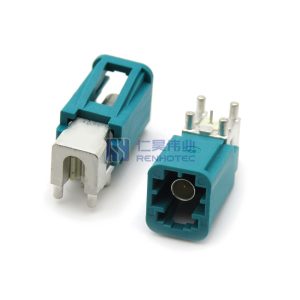 Mini Fakra Right Angle Connector Through Hole GMSL2/GMSL3 Compatible