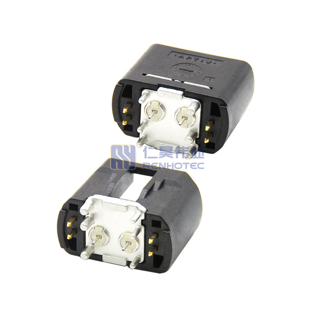 Mini Fakra+4 2-in-1 Male Connector Through Hole - Image 3