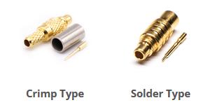 Cable-Mount MMCX Connectors: crimp and solder