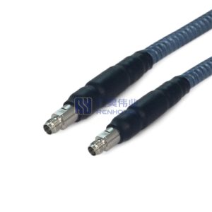 2.4mm Female to 2.4mm Female with 142A Coax Cable, EHF, SS Interlocked Hose w/ PU Jacket