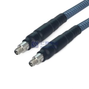 3.5mm Female to 3.5mm Female with 210A Coax Cable, SHF, PU Jacket Over Braid SS Spiral