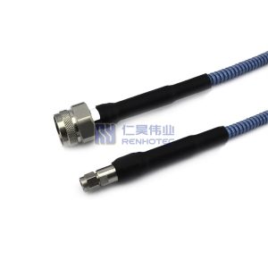 N Male to 3.5mm Male with 210P Coax Cable, SHF, SS Interlocked Hose w/ PU Jacket