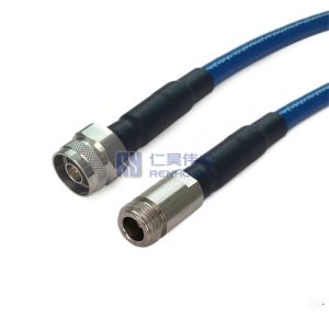 N Male to N Female with 210P Coax Cable, SHF, PU Jacket Over Braid SS Spiral