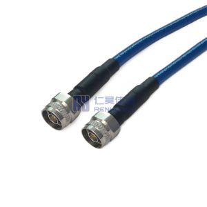 N Male to N Male with 210B Coax Cable, SHF, PU Jacket Over Braid SS Spiral
