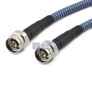 N Male to N Male with 205A Coax Cable, SHF, SS Interlocked Hose w/ PU Jacket