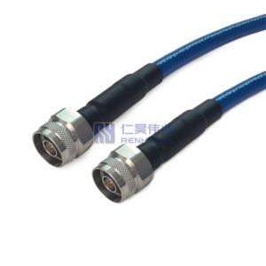 N Male to N Male with 205A Coax Cable, SHF, PU Jacket Over Braid SS Spiral