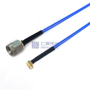 SMA мужчина и SMP женщина под прямым углом с коаксиальным кабелем RG405, SHF