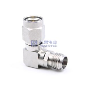 2.92mm Male to 2.92mm Female Right Angle RF Adapter DC-40GHZ - RHT-2.92-JWKG-F