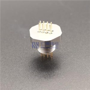 8 Pin Glass to Metal Sealed Hermetic Feedthrough Connector - RHT-10200-08P