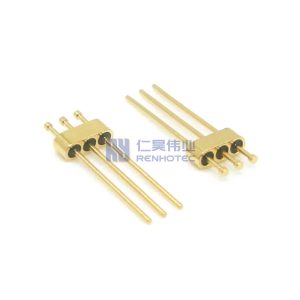 Nail Head Glass to Metal Seal Connectors With Gold Wire Bonding Surface