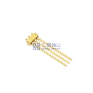 3Pin Nail Head Glass to Metal Hermetic Seal Header With Gold Wire Bonding Surface