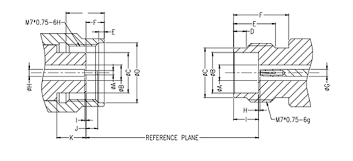 1.85mm connector interface dimensions