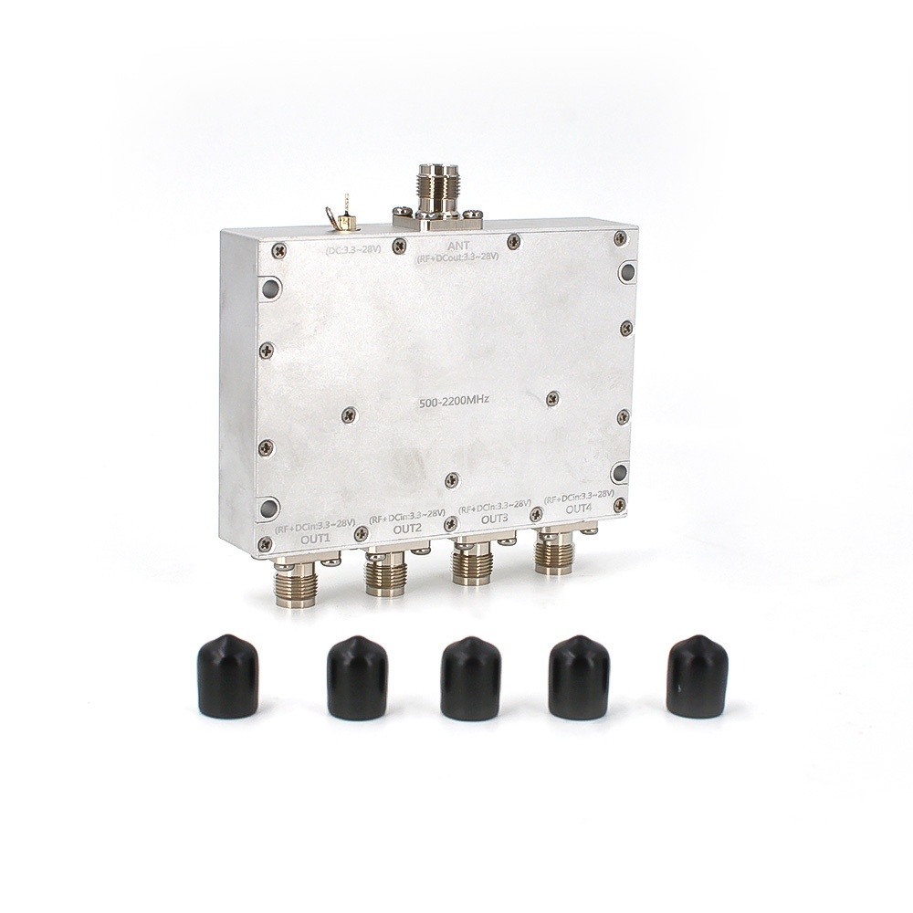 RHT-PD4-A10-DC-P-R2-TFI 4 Way TNC Female Microstrip Power Divider Combiner 500-2200MHz - Image 3