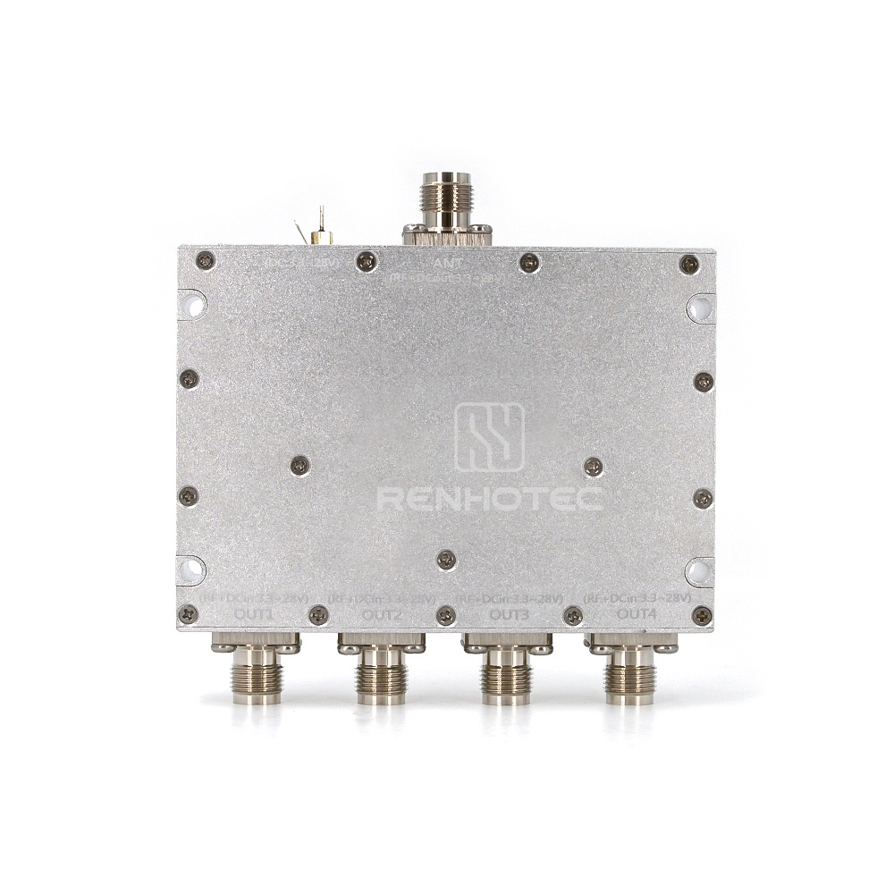 RHT-PD4-A10-DC-P-R2-TFI 4 Way TNC Female Microstrip Power Divider Combiner 500-2200MHz