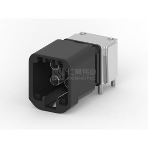 Wire-to-Board, Shielded, Horizontal, 4 Position, Board Mount, A Code, 4 mm Centerline, Signal, Data Connectivity Headers