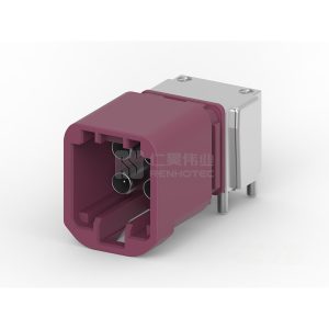 Wire-to-Board, Shielded, Horizontal, 4 Position, Board Mount, A Code, 4 mm Centerline, Signal, Data Connectivity Headers