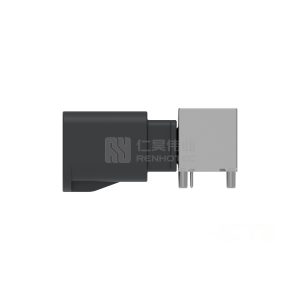 Cable-to-Board, Shielded, Horizontal, 2 Position, Board Mount, B Code, 4 mm Centerline, Signal, Data Connectivity Headers