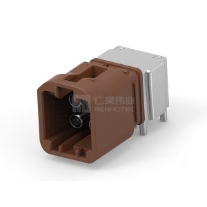 Cable-to-Board, Shielded, Horizontal, 4 Position, Board Mount, F Code, 4 mm Centerline, Signal, Data Connectivity Headers