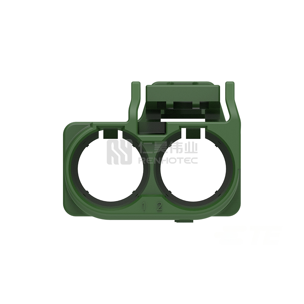 180° Cable Exit, 2 Position, A Code, Housing for Female Terminals, 8 mm Centerline, Signal, FAKRA, Data Connectivity Housings - Image 4