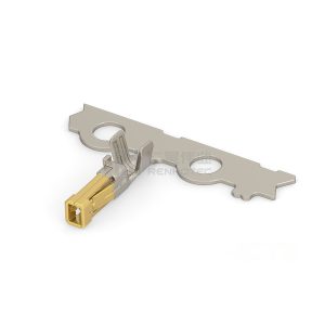 Receptacle Terminal,0.8 mm Tab Width, Gold (Au),0.25 mm Tab Thickness, Unsealed, Terminates To Wire, FAKRA