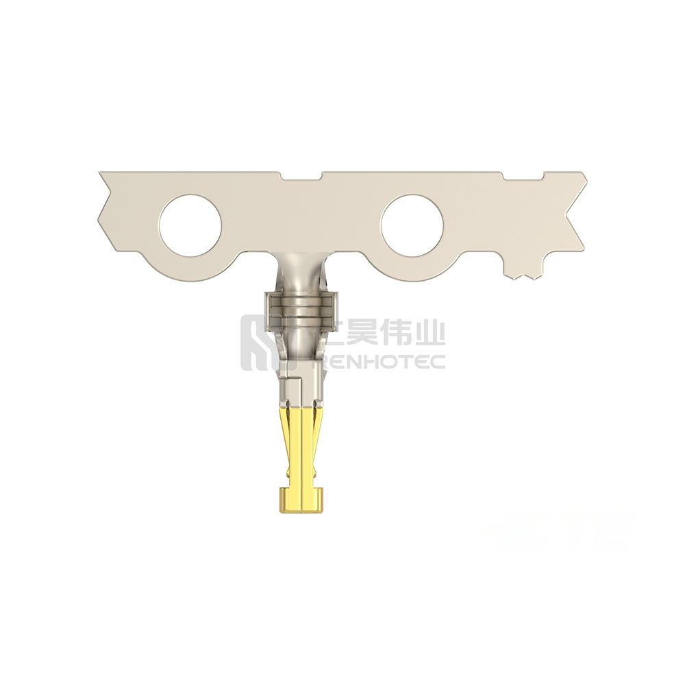 Receptacle Terminal,0.8 mm Tab Width, Gold (Au),0.25 mm Tab Thickness, Unsealed, Terminates To Wire, FAKRA - Image 3