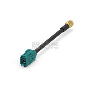 SMA to FAKRA Cable Assembly, 2 m, 6 GHz, 50 ohm, PVC Jacket, 4.9 mm Diameter, SMA Plug End A, FAKRA Plug End B,