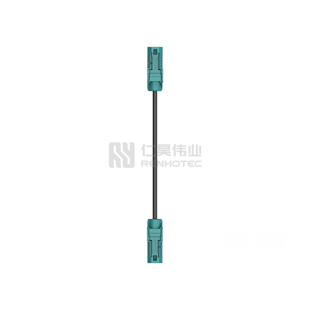 FAKRA to FAKRA Cable Assembly,0.3 m, Black Cable, 6 GHz, 50 ohm, PVC Jacket, 2.8 mm Diameter, FAKRA Plug End A, FAKRA Jack End B - Image 3