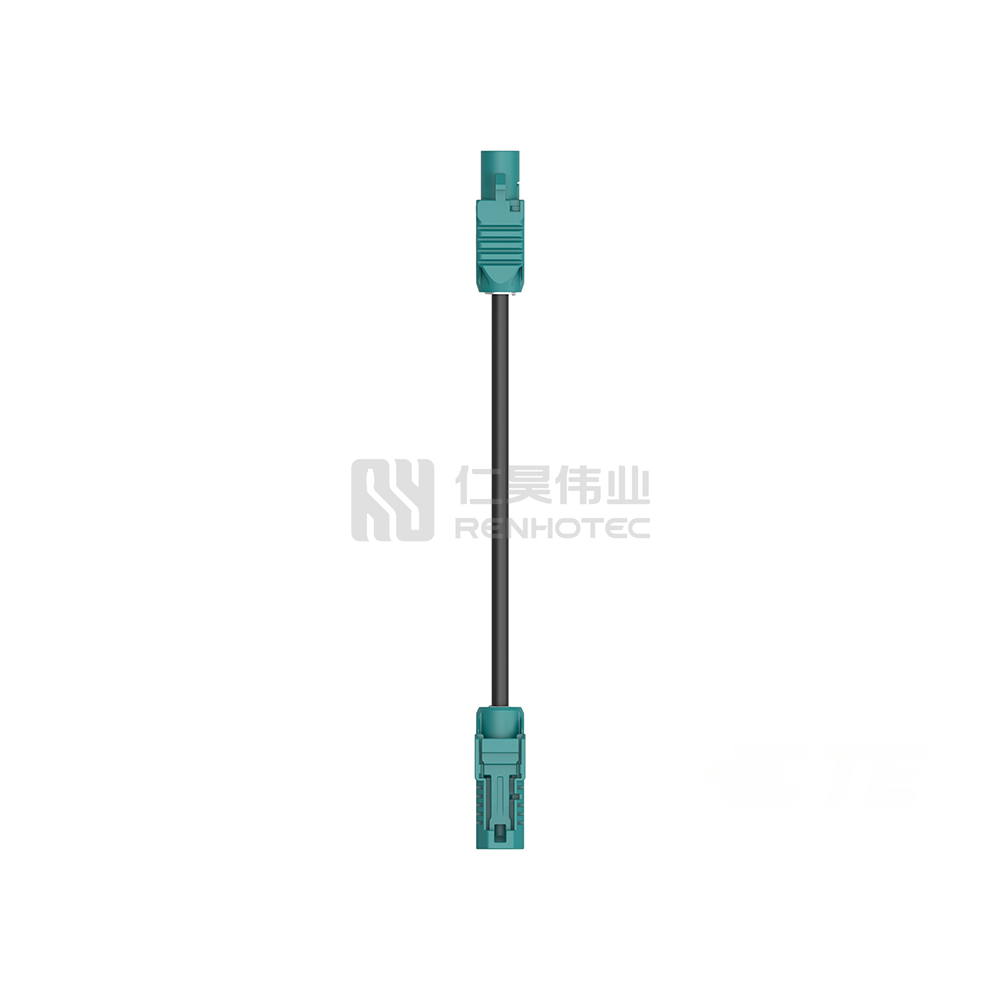 FAKRA to FAKRA Cable Assembly,0.6 m, Black Cable, 6 GHz, 50 ohm, PVC Jacket, 2.8 mm Diameter, FAKRA Plug End A, FAKRA Plug End B - Image 3