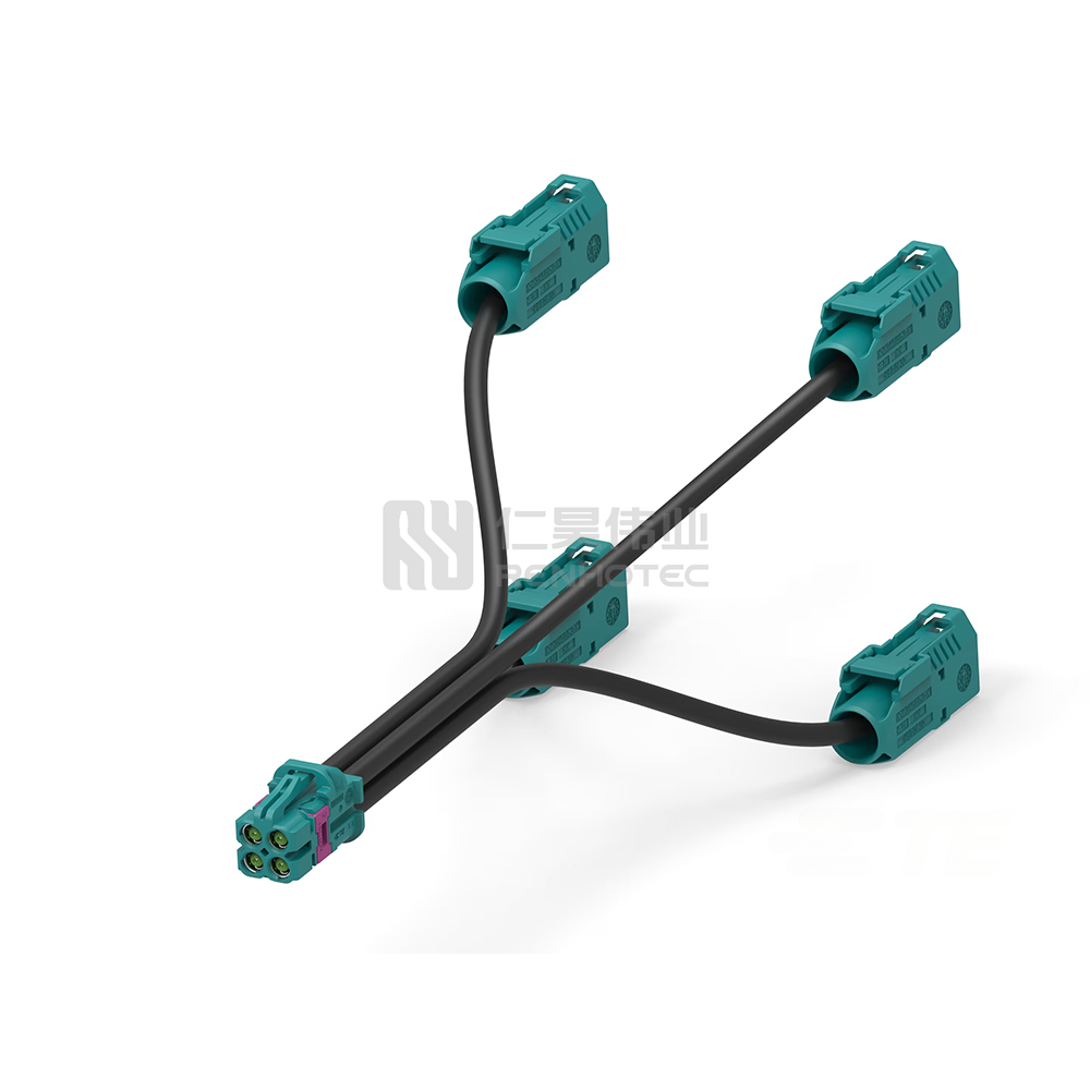 MATE-AX to FAKRA Cable Assembly, 1 m, Black Cable, 6 GHz, 50 ohm, PVC Jacket, 3.3 mm Diameter, MATE-AX Jack End A, FAKRA Jack End B