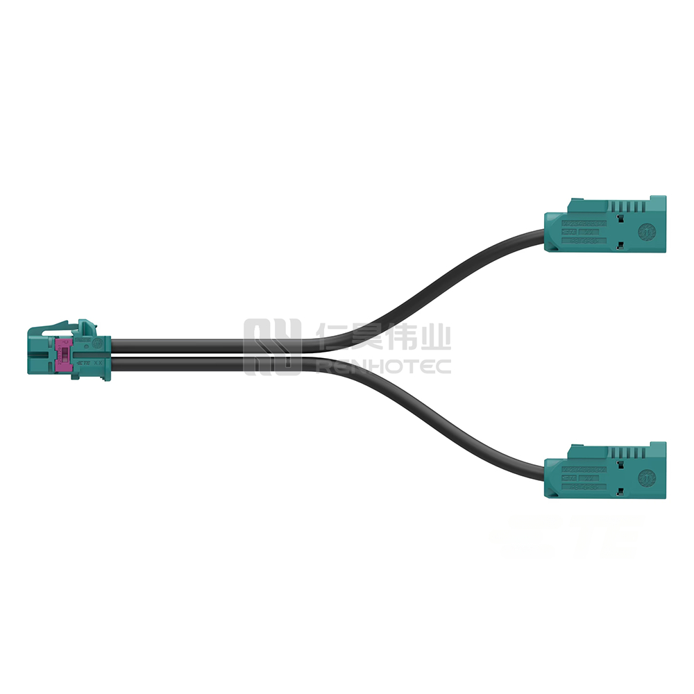 MATE-AX to FAKRA Cable Assembly, 1 m, Black Cable, 6 GHz, 50 ohm, PVC Jacket, 3.3 mm Diameter, MATE-AX Jack End A, FAKRA Jack End B - Image 2