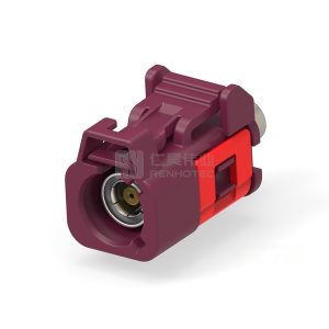 Cable-to-Cable, 180° Cable Exit, 1 Position, F Code, Housing for Female Terminals, Crimp, FAKRA, Data Connectivity Housings