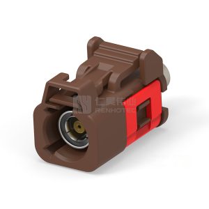 Cable-to-Cable, 180° Cable Exit, 1 Position, F Code, Housing for Female Terminals, Crimp, FAKRA, Data Connectivity Housings